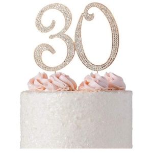 "30" Rose Gold Cake Topper! Brand New, Never Used